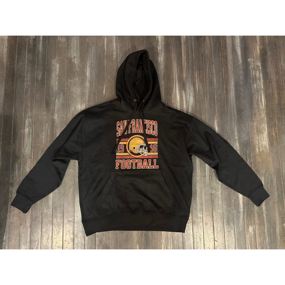 San Francisco Football 1946 Hoodie Mens XL Black Pullover Sweatshirt SF Fan Gear